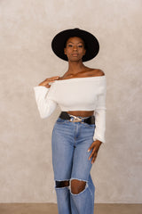 DAMSAL TOP- OFF WHITE
