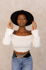 DAMSAL TOP- OFF WHITE