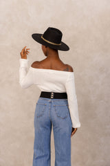 DAMSAL TOP- OFF WHITE