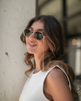 RHINESTONE GLASSES CHAIN- GOLD